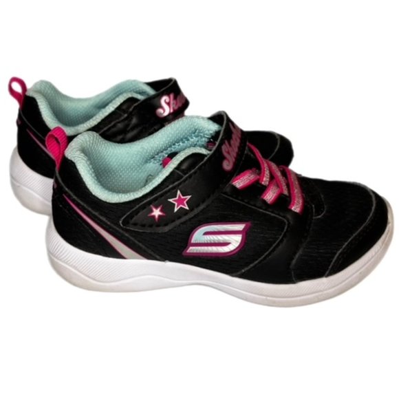 Skechers Girl Skech-Stepz 2.0 Sneakers Black/Turquoise Size 9 - Picture 2 of 11